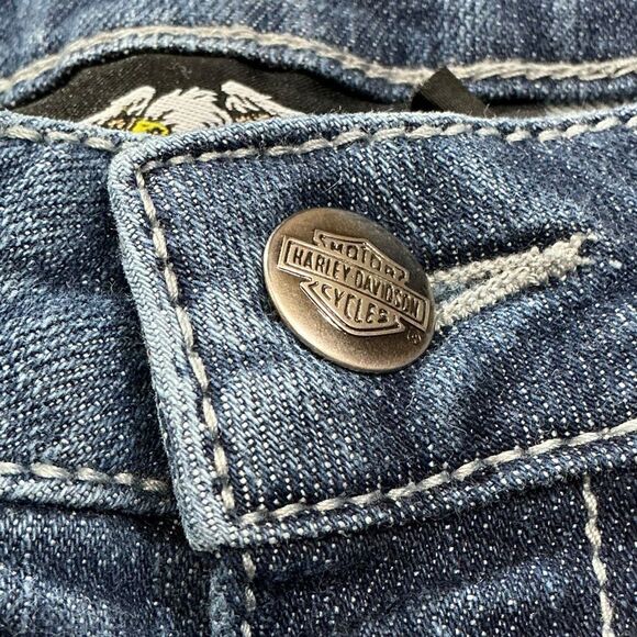 Vintage Harley-Davidson Medium Wash Bootcut Jeans Women’s Size 10 Long - Picture 9 of 10